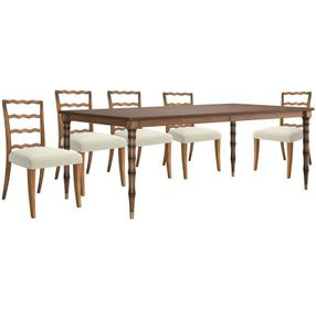 Harbor Lakeside Sepia Extendable Rectangular Dining Room Set