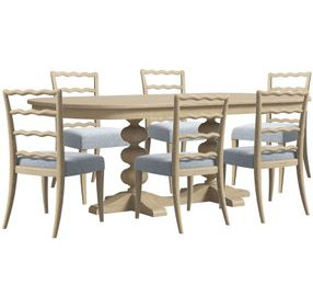 Haven Sun Oak Extendable Rectangular Dining Room Set