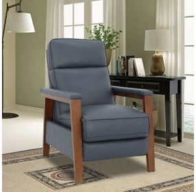 Ashland Santa Fe Ocean Leather Push Thru The Arms Recliner