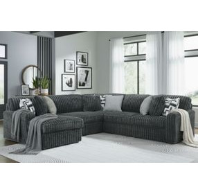 Midnight Madness Gunmetal 5 Piece Sectional with Chaise