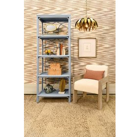 Danielle Painted Light Blue Etagere with 4 Shelves