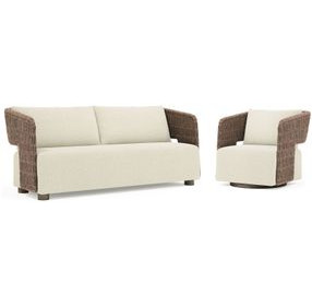Maldives Cream Performance Fabric Outdoor Living Room Set