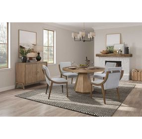 Aurora Latte and Gray Performance Upholstered Sling Chair Set of 2
