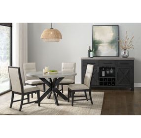 Edge Light Gray and Espresso 2 Door Server