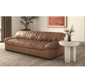 Halston Tan Leather Living Room Set