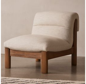 Pierce Flecked Beige Upholstered Accent Chair