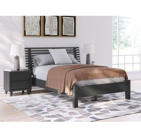 Danziar Matte Black Full Slat Headboard