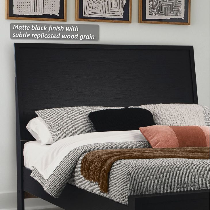 Danziar Black Queen Platform Bed
