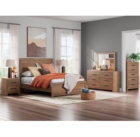 Ryderton Auburn 6 Drawer Dresser and Rectangular Mirror