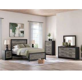 Ryderton Black and Gray Full Panel Bed