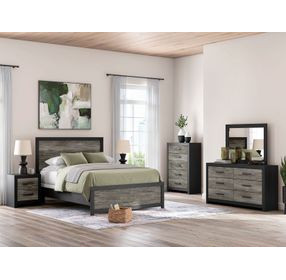 Ryderton Black and Gray Queen Panel Bed