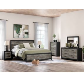 Ryderton Black and Gray King Panel Bed