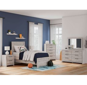 Ryderton Gray 6 Drawer Dresser and Rectangular Mirror