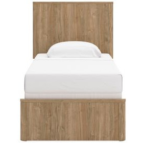 Dayella Warm Natural Brown Youth Panel Bedroom Set