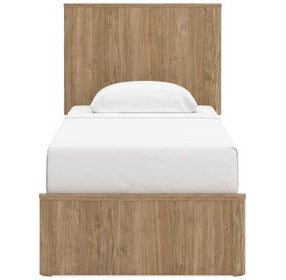 Dayella Warm Natural Brown Youth Platform Bedroom Set