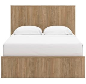Dayella Warm Natural Brown Platform Bedroom Set