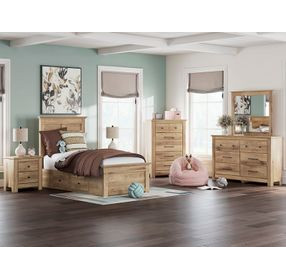 Allihauser Tan 5 Drawer Chest