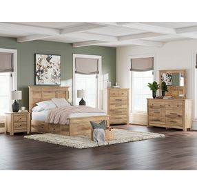 Allihauser Tan Dresser and Mirror