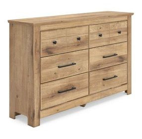 Allihauser Tan 6 Drawer Dresser
