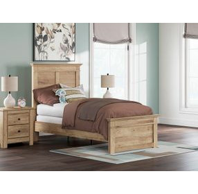 Fenderport Tan Twin Panel Bed