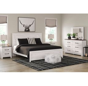 Gerridan White and Gray 6 Drawer Dresser with Rectangular Mirror