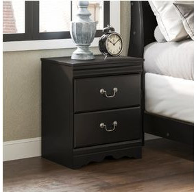 Huey Vineyard Black Nightstand