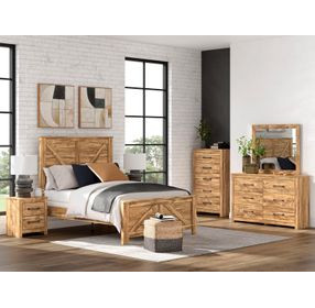 Hastiport Brown Crossbuck Panel Bedroom Set