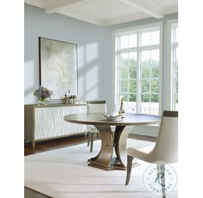 Sanford Greige 72" Round Dining Room Set