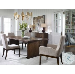 Marten Brunette And Beige Dining Arm Chair