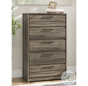 Jusika Brown 5 Drawer Chest