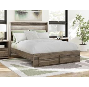 Jusika Weathered Brown Queen Panel Headboard