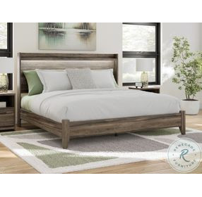 Jusika Brown King Panel Bed