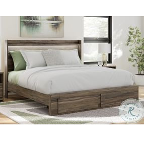 Jusika Brown King Panel Storage Bed
