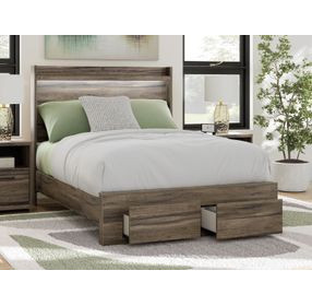 Jusika Weathered Brown Full Panel Headboard