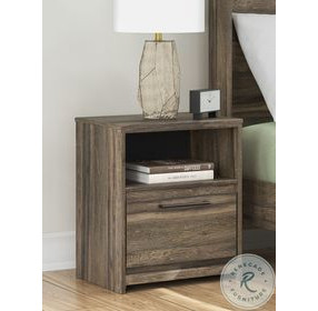 Jusika Brown 1 Drawer Nightstand with USB Charging