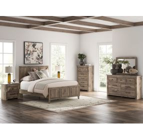 Stanziford Brown 7 Drawer Dresser and Rectangular Mirror