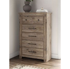 Stanziford Brown 5 Drawer Chest