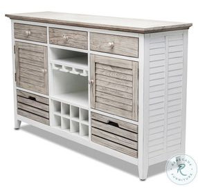 Island Haven Dapple Grey and Blanc 2 Door Sideboard