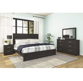 Belachime Charcoal 6 Drawer Dresser and Rectangular Mirror