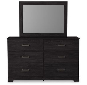 Belachime Charcoal 6 Drawer Dresser and Rectangular Mirror