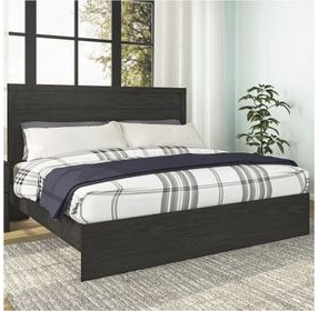 Belachime Black King Panel Bed