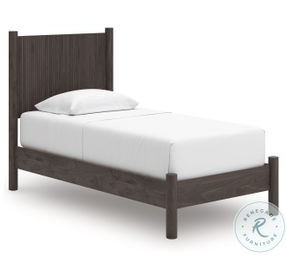 Cadmori Brown Twin Panel Platform Bed