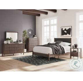 Cadmori Brown Queen Upholstered Panel Bed