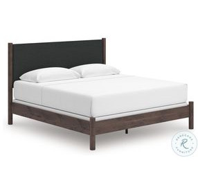Cadmori Brown King Upholstered Panel Bed