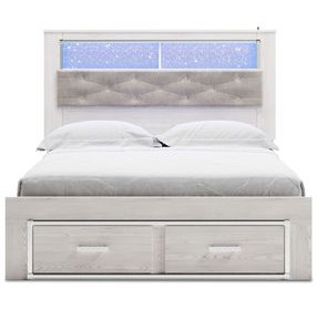 Altyra White Bookcase Storage Bedroom Set