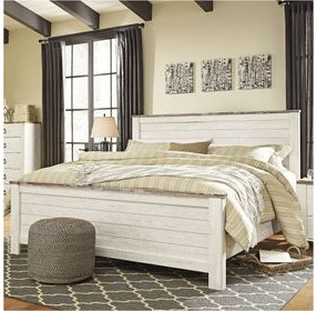Willowton Whitewash California King Panel Bed