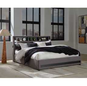 Wronske Gray Queen Upholstered Bed