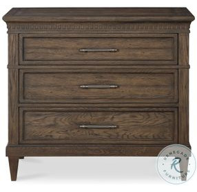 Montgomery Brown Rustic 3 Drawer Nightstand with USB Charging