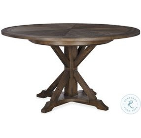 Collin Brown Rustic 64" Round Dining Table