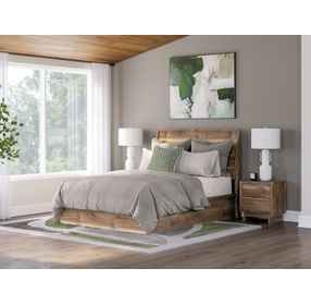 Darcalli Warm Natural Brown Queen Panel Headboard